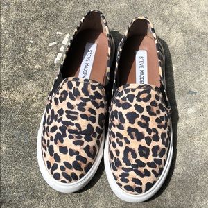 Steven Madden Leopard Print Slip On Sneakers